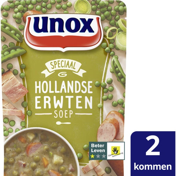 Unox Soep in zak erwtensoep