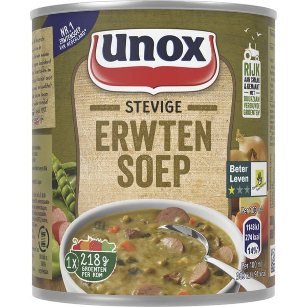 Unox Soep in blik stevige erwtensoep 300ml