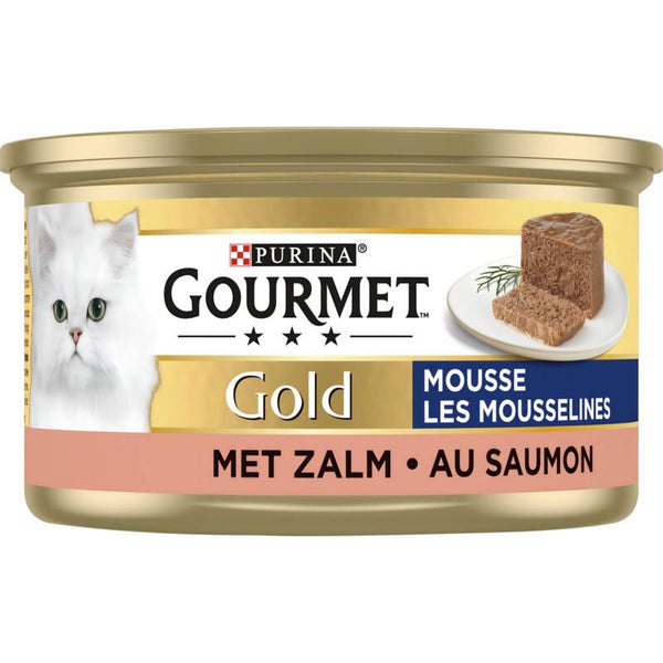 Gourmet Gold mousse zalm kattenvoer nat