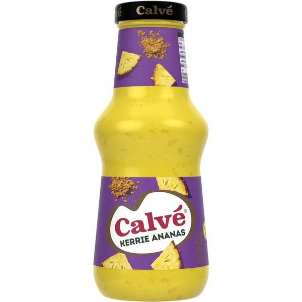 Calvé Saus fles kerrie ananas