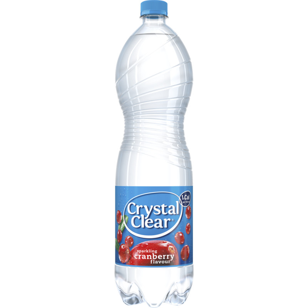 Crystal Clear Sparkling cranberry fles