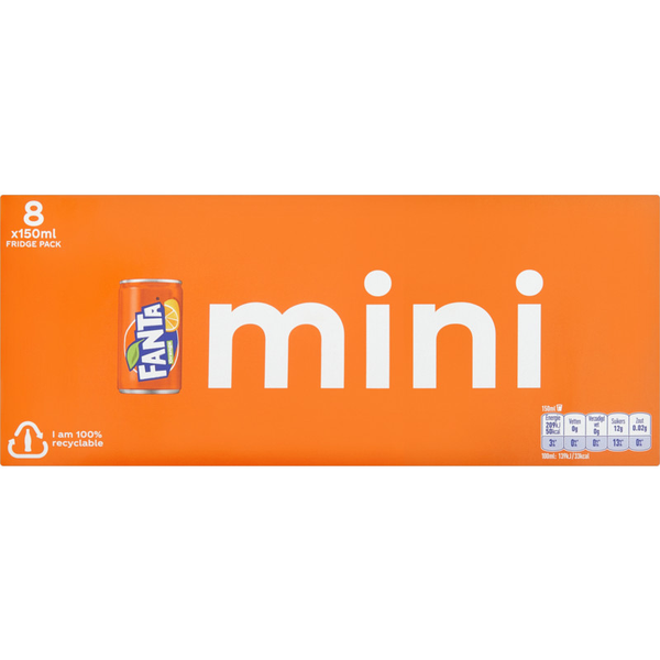 Fanta Orange 8-pack mini