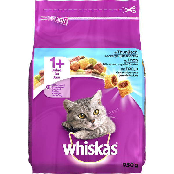 Whiskas Adult 1+ - droge kattenbrokken - tonijn