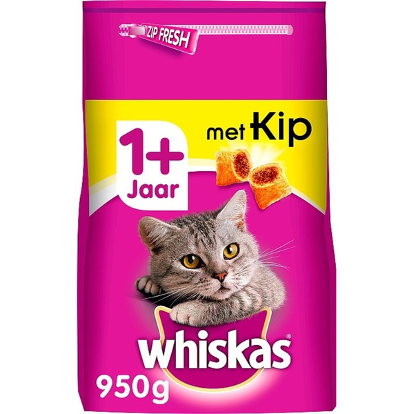Whiskas Adult 1+ - droge kattenbrokken - kip