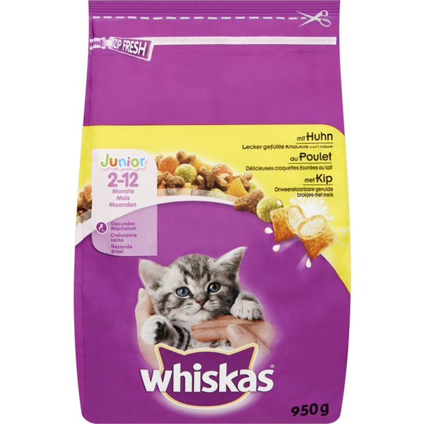 Whiskas Junior droge brokjes kip kittenvoer