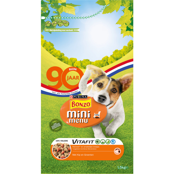 Bonzo Mini menu adult kip hondenvoer droog