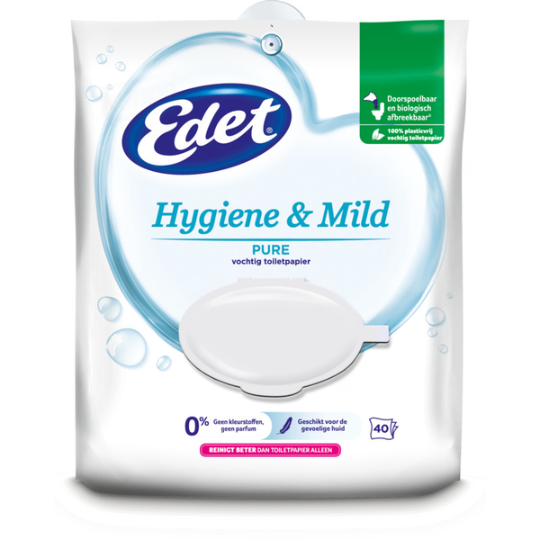Edet Vochtig toiletpapier pure