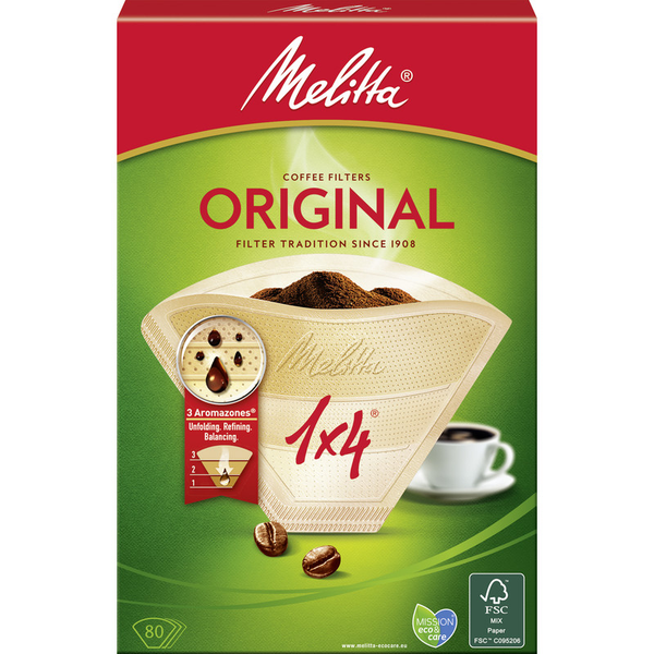Melitta Filterzakjes original 1x4 bruin