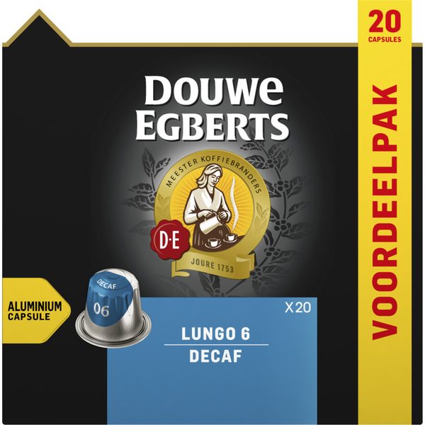 Douwe Egberts Lungo decaf capsules voordeelpak