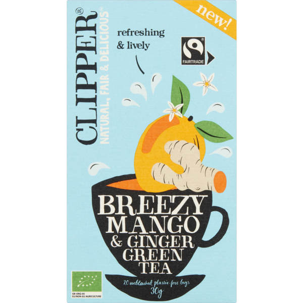 Clipper Organic green tea breezy mango & ginger