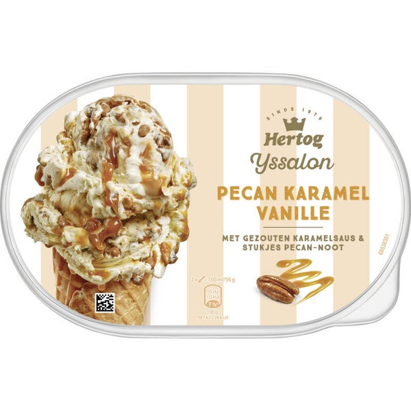 Hertog Ijssalon vanille karamel pecan