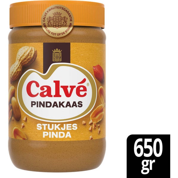 Calvé Pindakaas met stukjes pinda