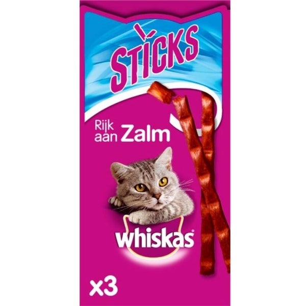 Whiskas Sticks zalm kattensnacks Whiskas Sticks zalm kattensnacks