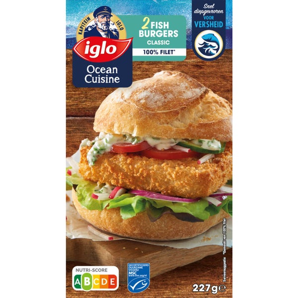 Iglo Fish burger classic 2 stuks