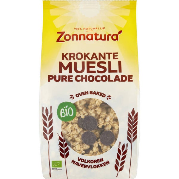Zonnatura Krokante muesli pure chocolade