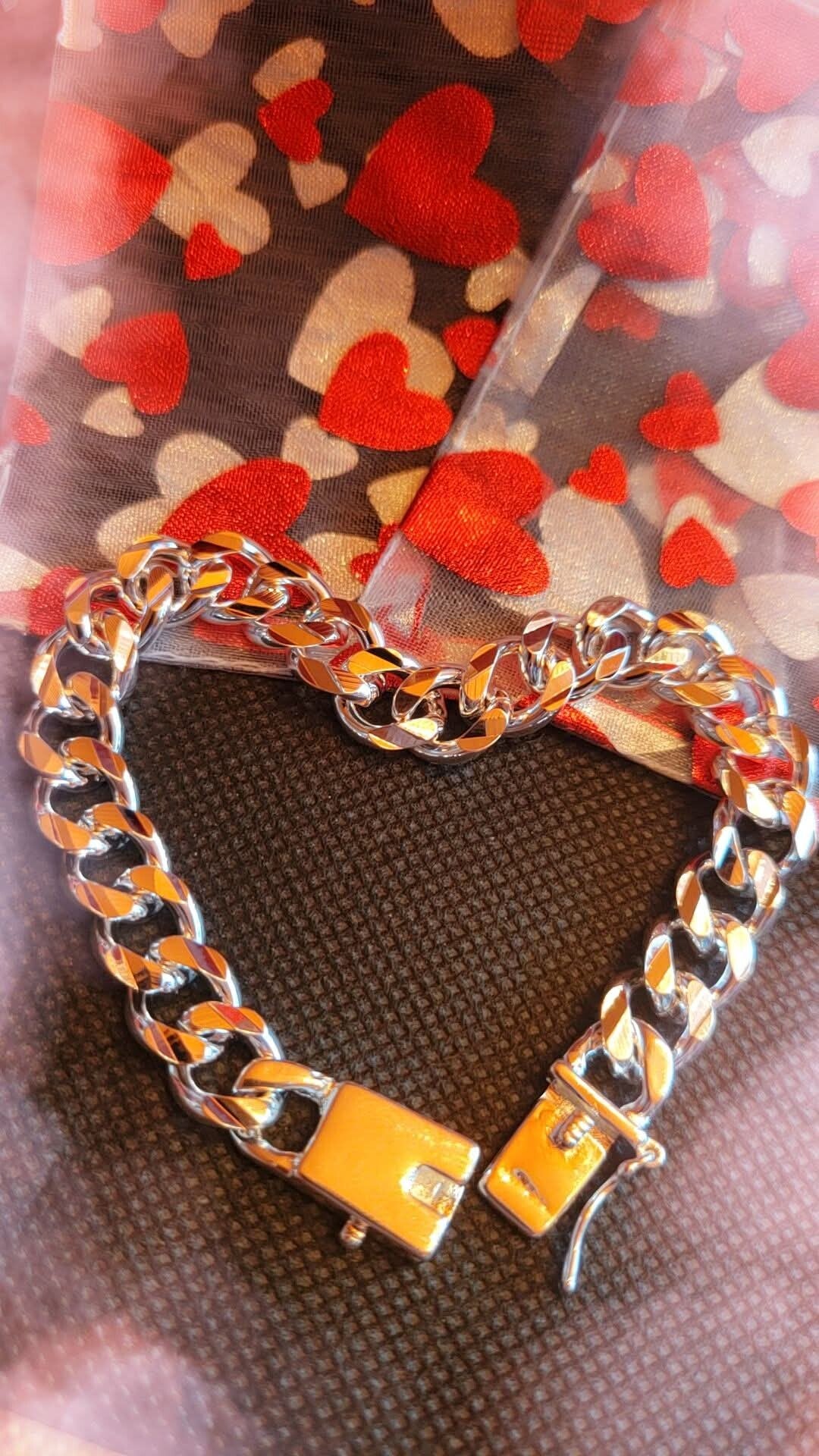 Bracelet en Argent Sterling 9.25 de 8 pouces avec Fermoir de Sécurité