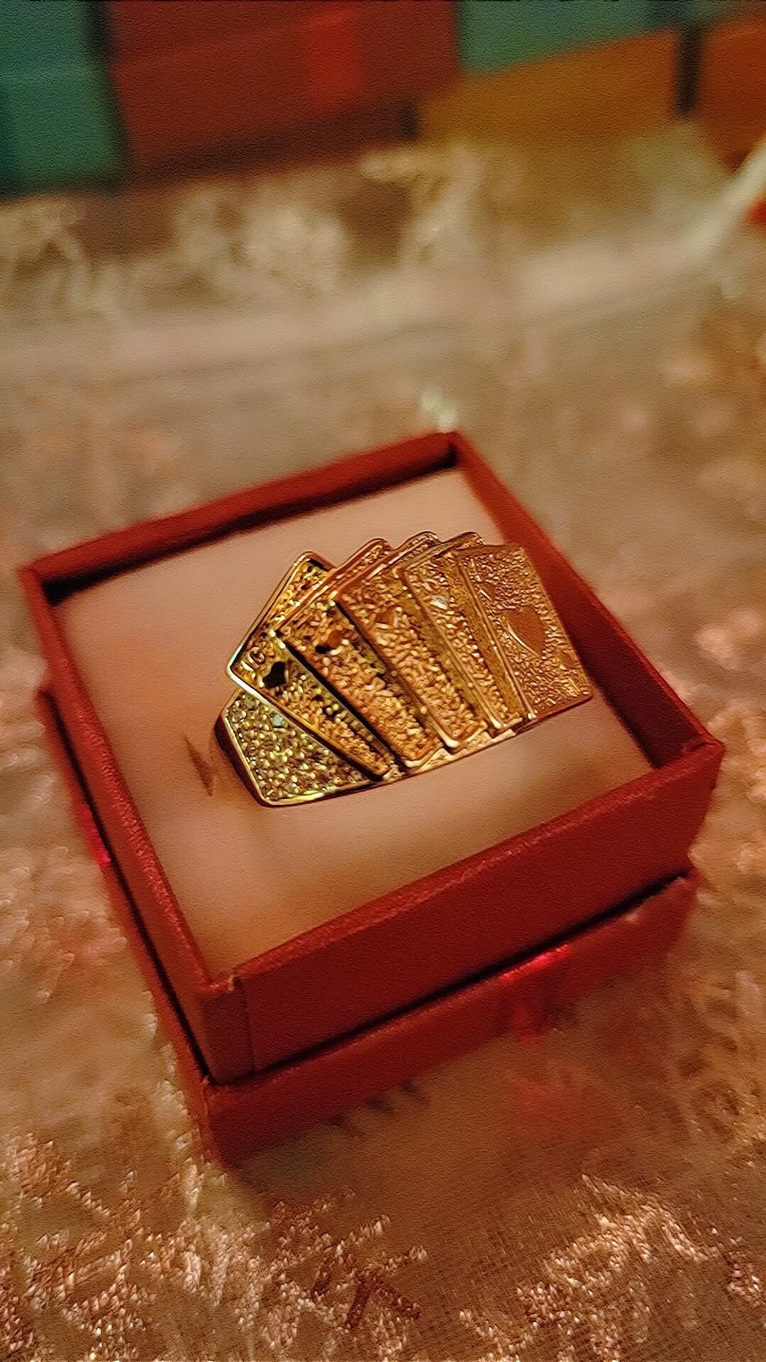 Bague Jeux de Cartes avec Strass