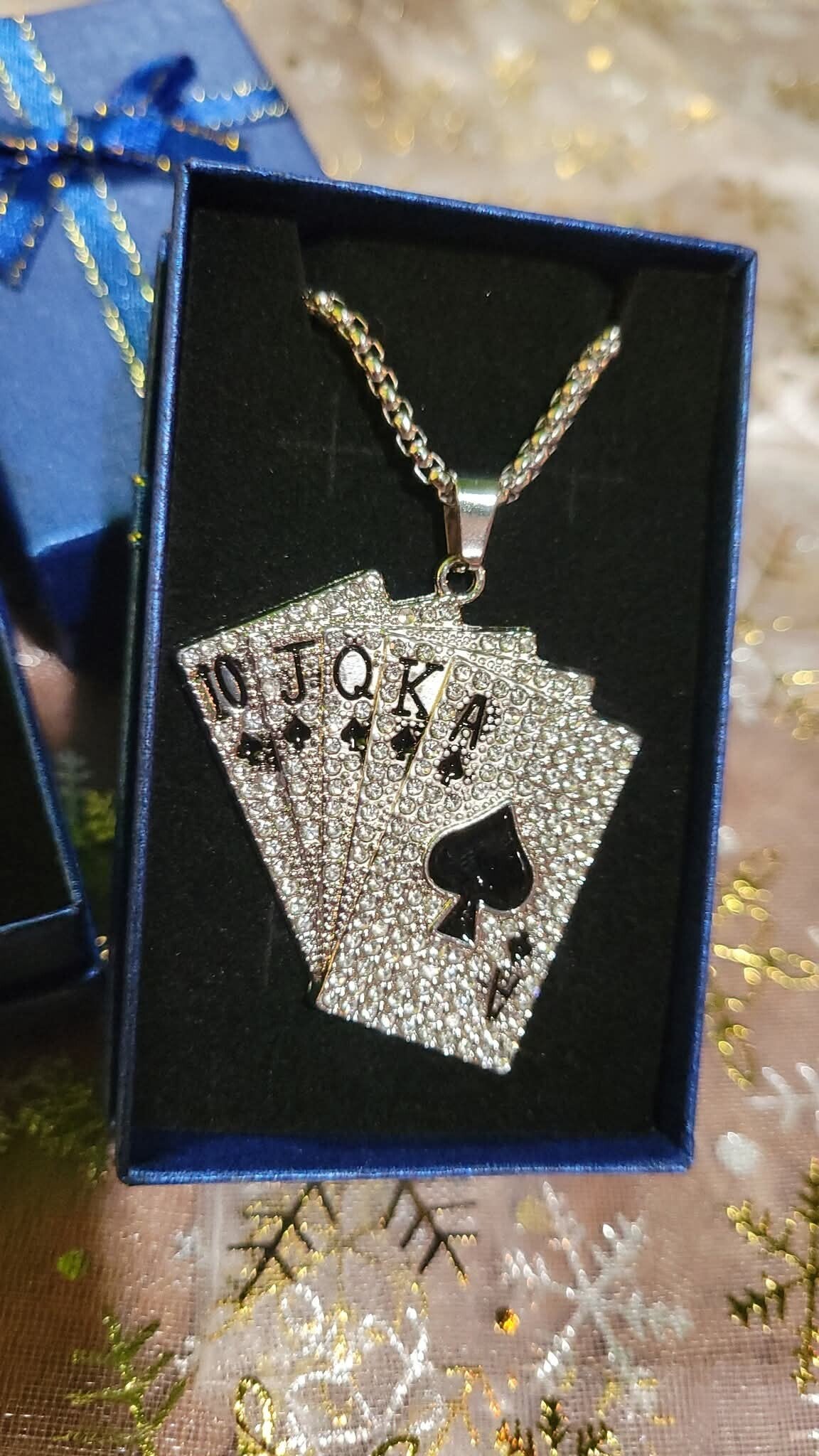 Chaîne Pendantif Jeu de Cartes