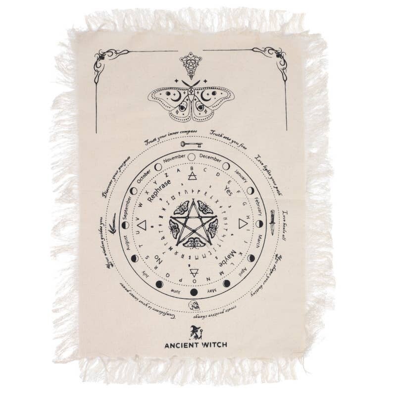 Tapis de divination pour pendule - blanc