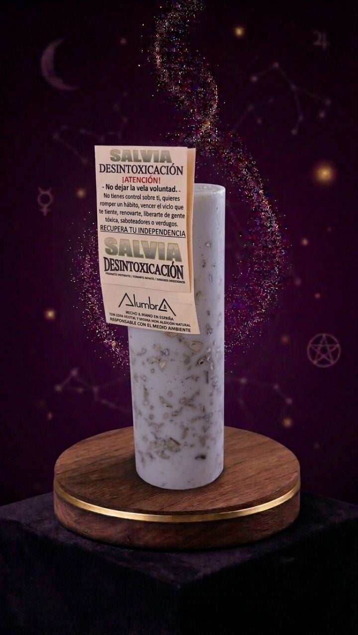 Bougie artisanale à la sauge - Détoxification
