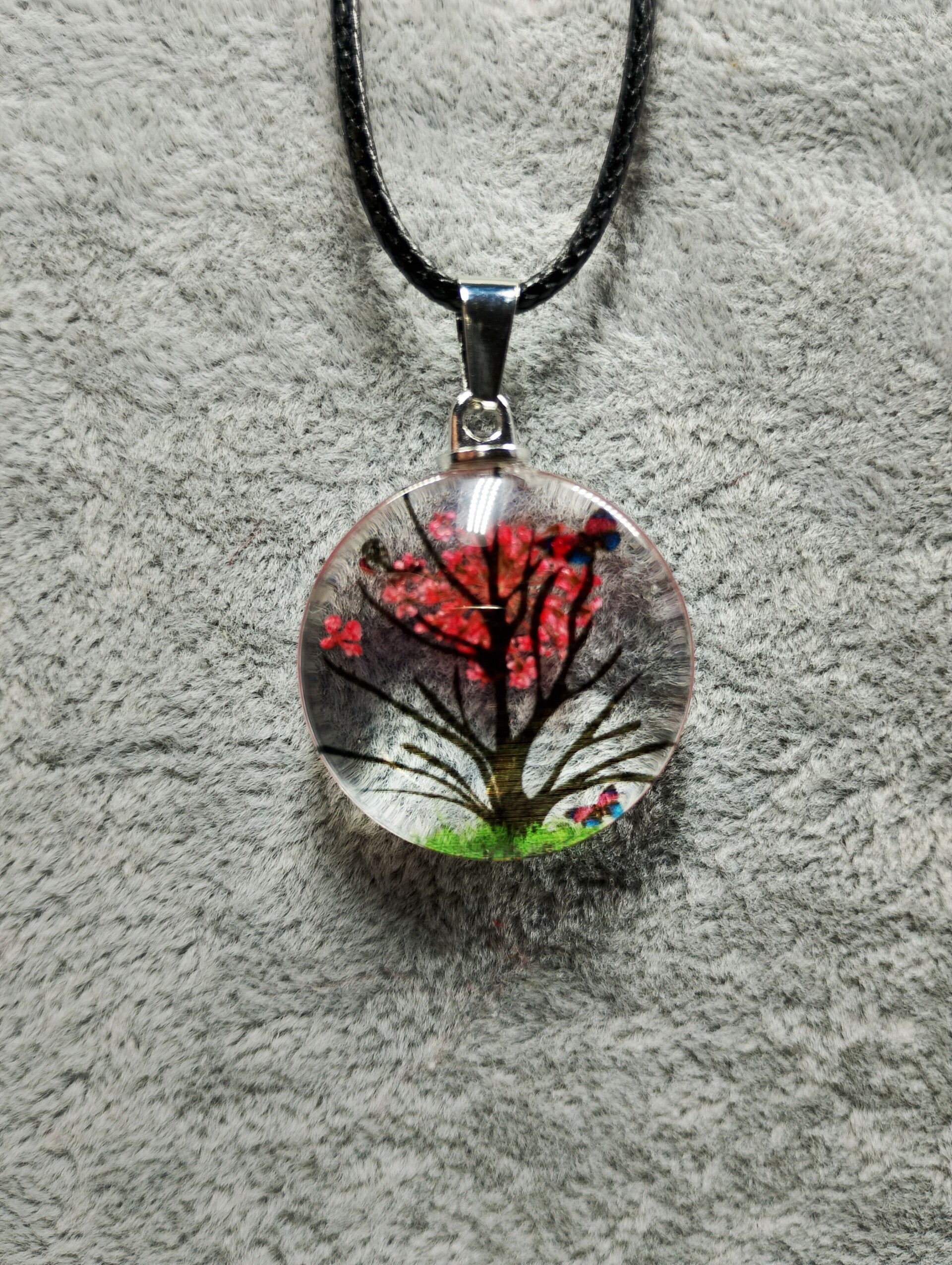 Arbres avec petits Papillons (modèle rond)