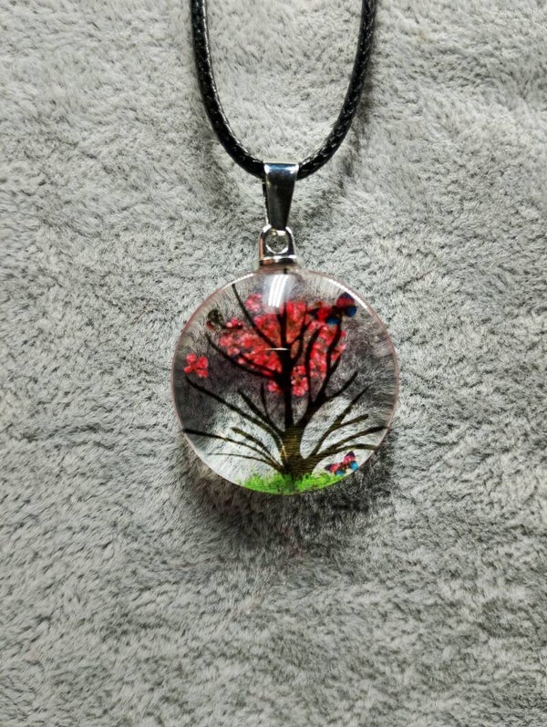 Arbres avec petits Papillons (modèle rond)