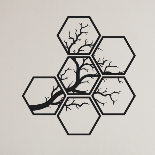 Houten hexagon boom Nora