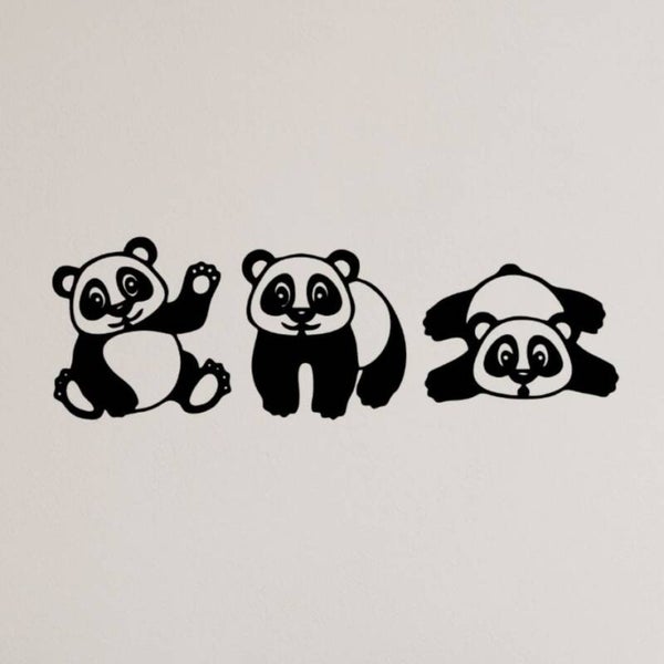 Houten Panda's Juno zwart
