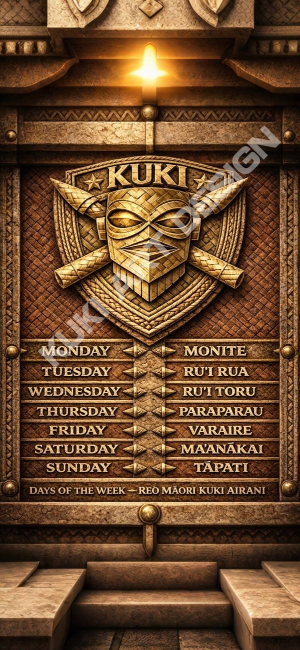 Days of the week Reo Māori Style