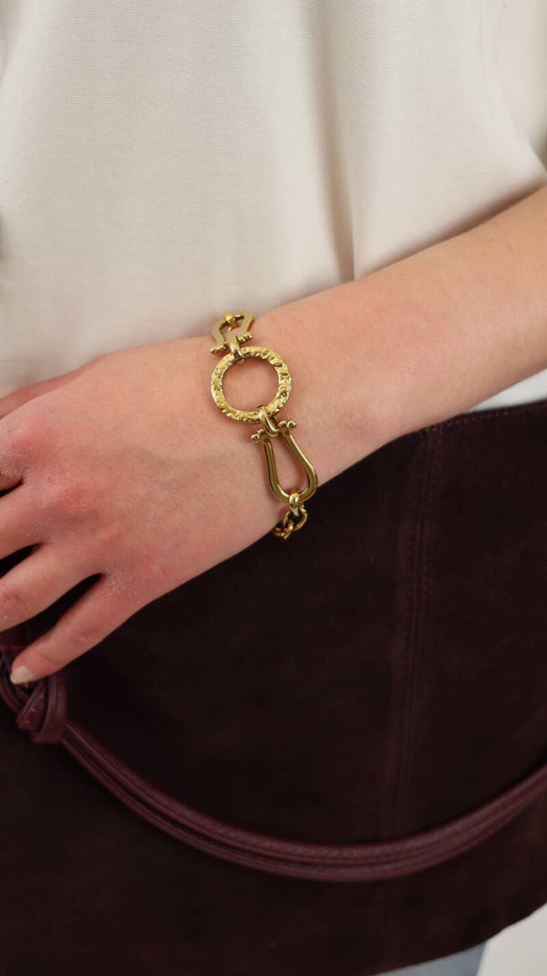 Grove schakel armband