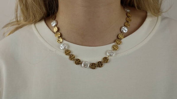 Parel munt ketting
