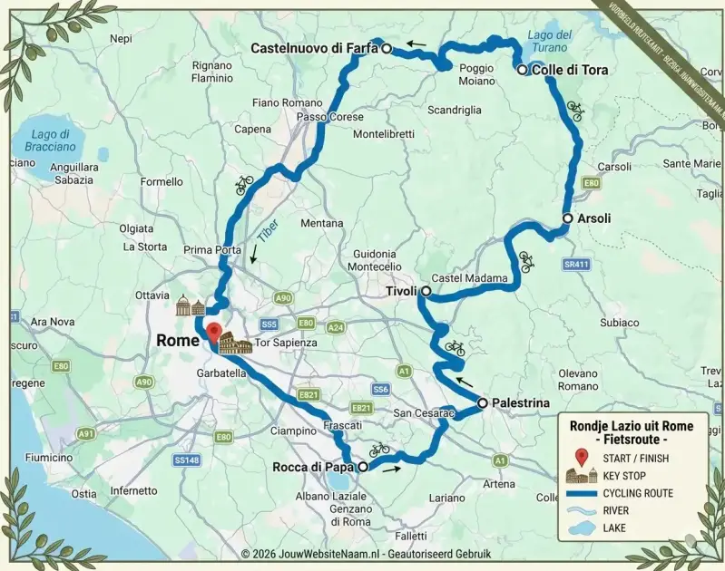 Fietsrondreis Lazio rond Rome – Luxe route door Sabina en Castelli Romani