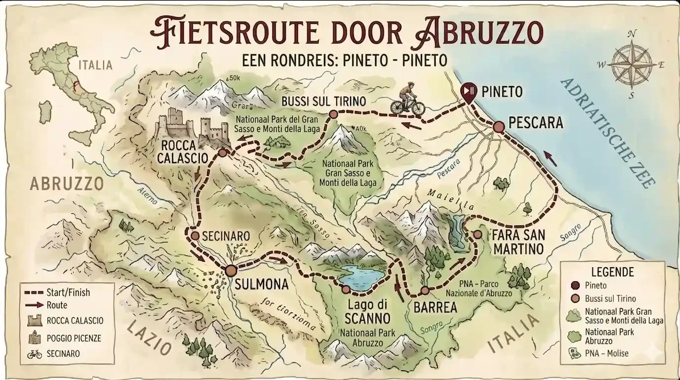 fietsvakantie Italie Ronde door Abruzzo