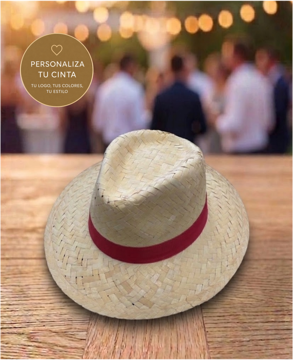 Sombrero de Paja Blanca o Verde Trenzada "INDI" – Personalización Premium