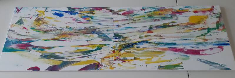 art kunst Schilderij abstract expressionisme Bryktheater Kyra van Wirdum Trouwambtenaar