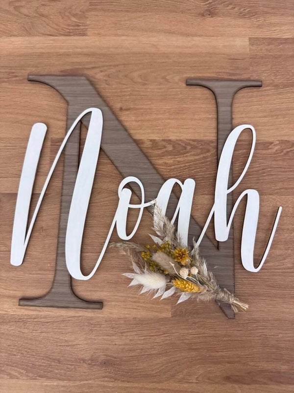 Personalisiertes Namensschild aus Holz