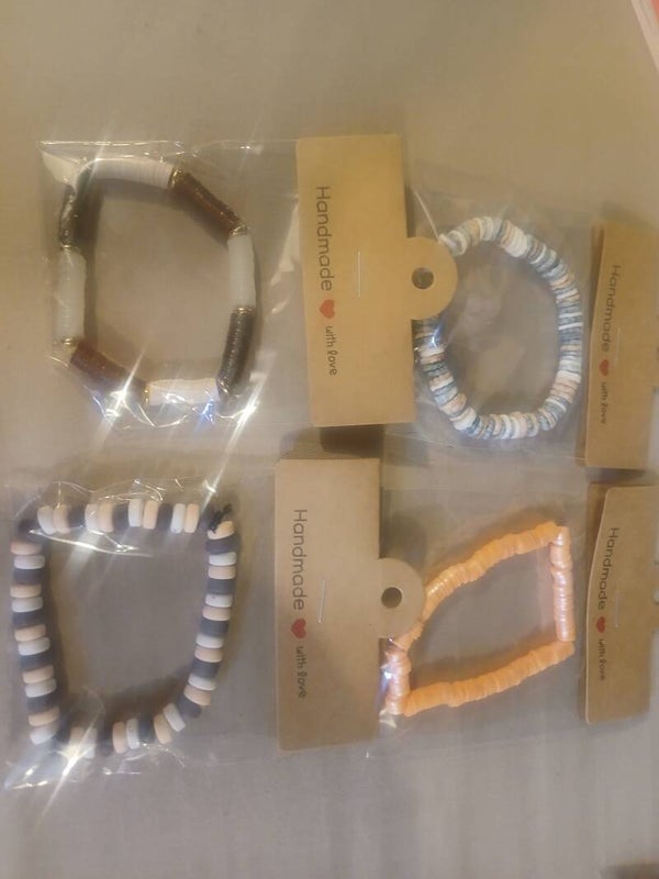 Clay beaded bracelets