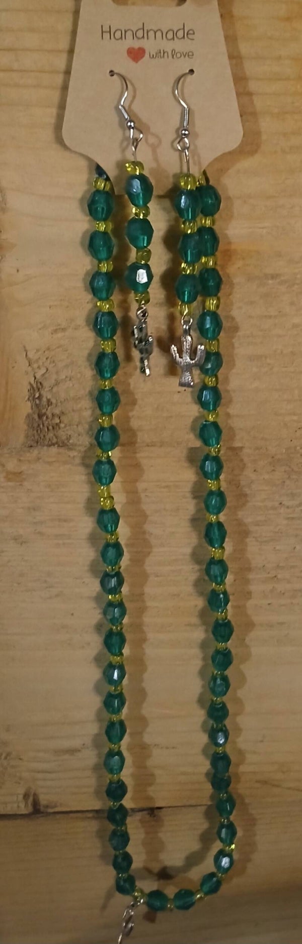 Green cactus set