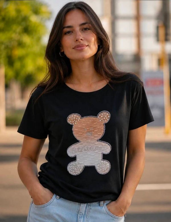 T-shirt beer met strass
