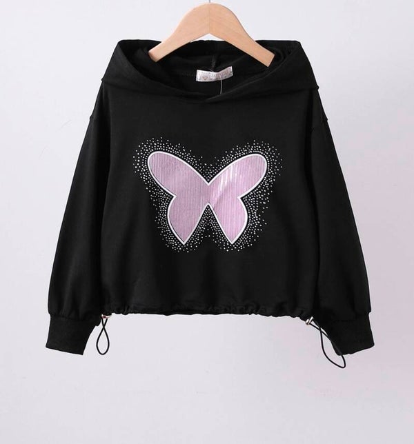 Trui vlinder met strass