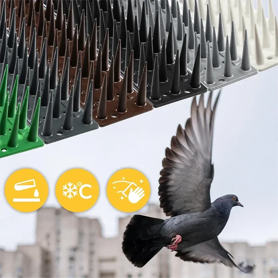 Birdstop Flexibele Kunststof Vogelpinnen 43 cm – Kies kleur & aantal