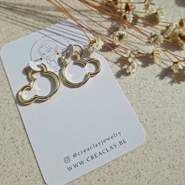 Oorbellen - Mickey hoops