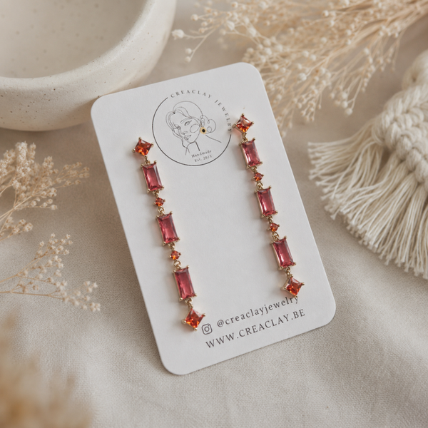 Oorbellen - Strawberry Peach