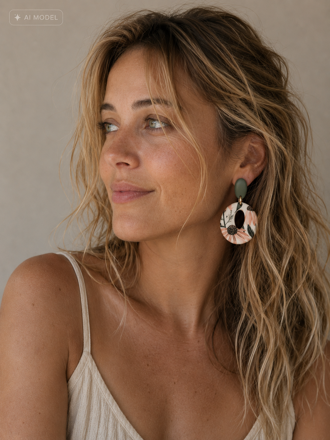 Oorbellen - vintage floral