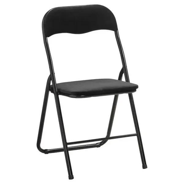 Klapstoel Zwart Velvet!