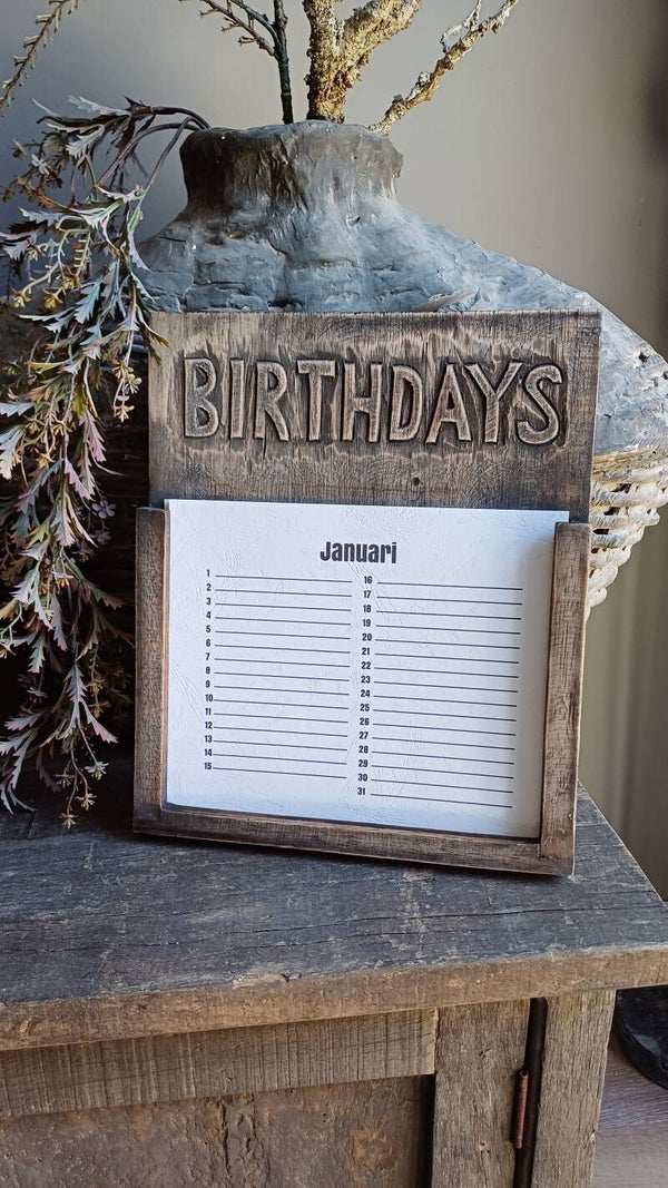 Verjaardags kalender Birthday