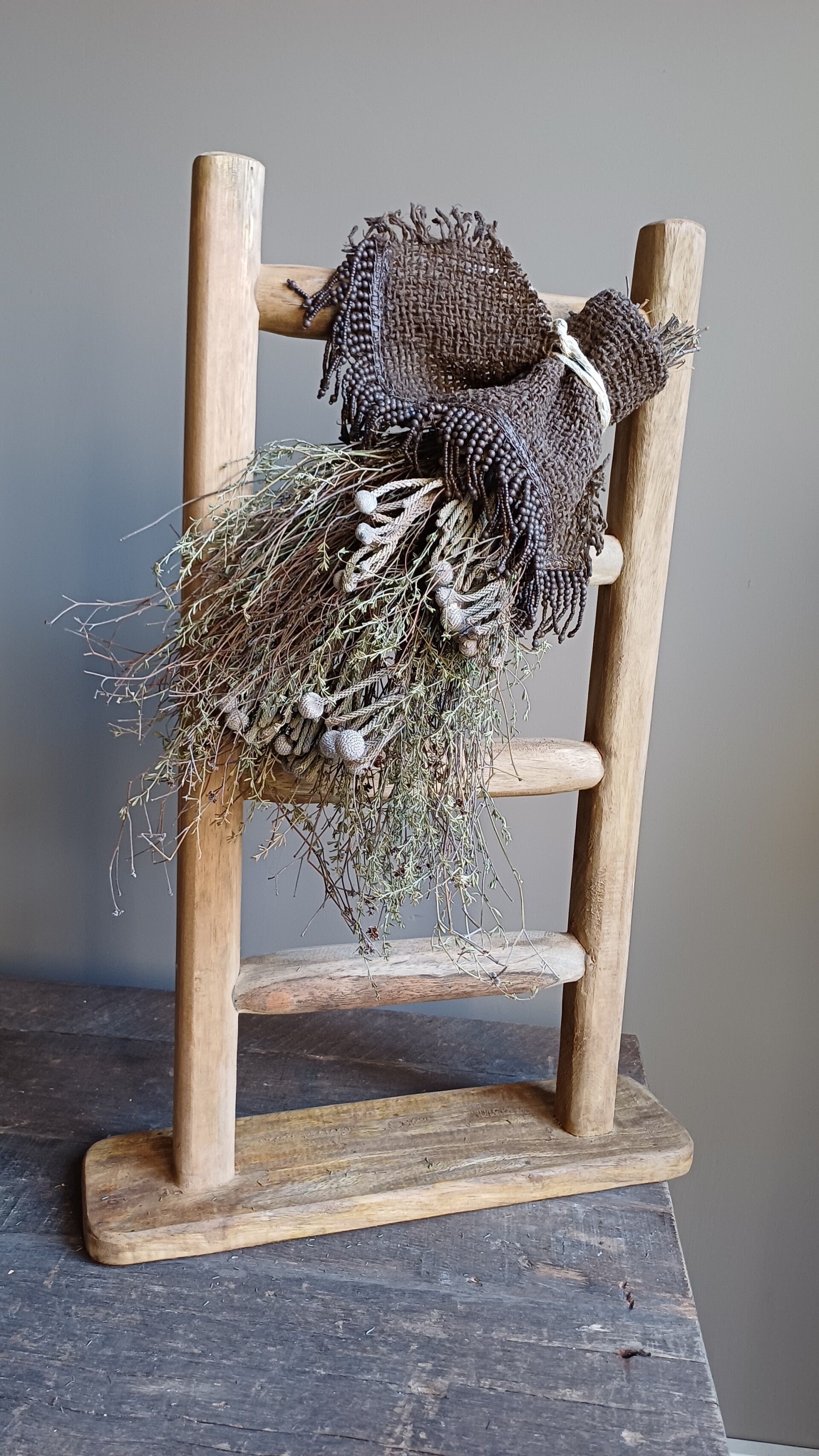 Decoratie laddertje op standaard, 4 trede