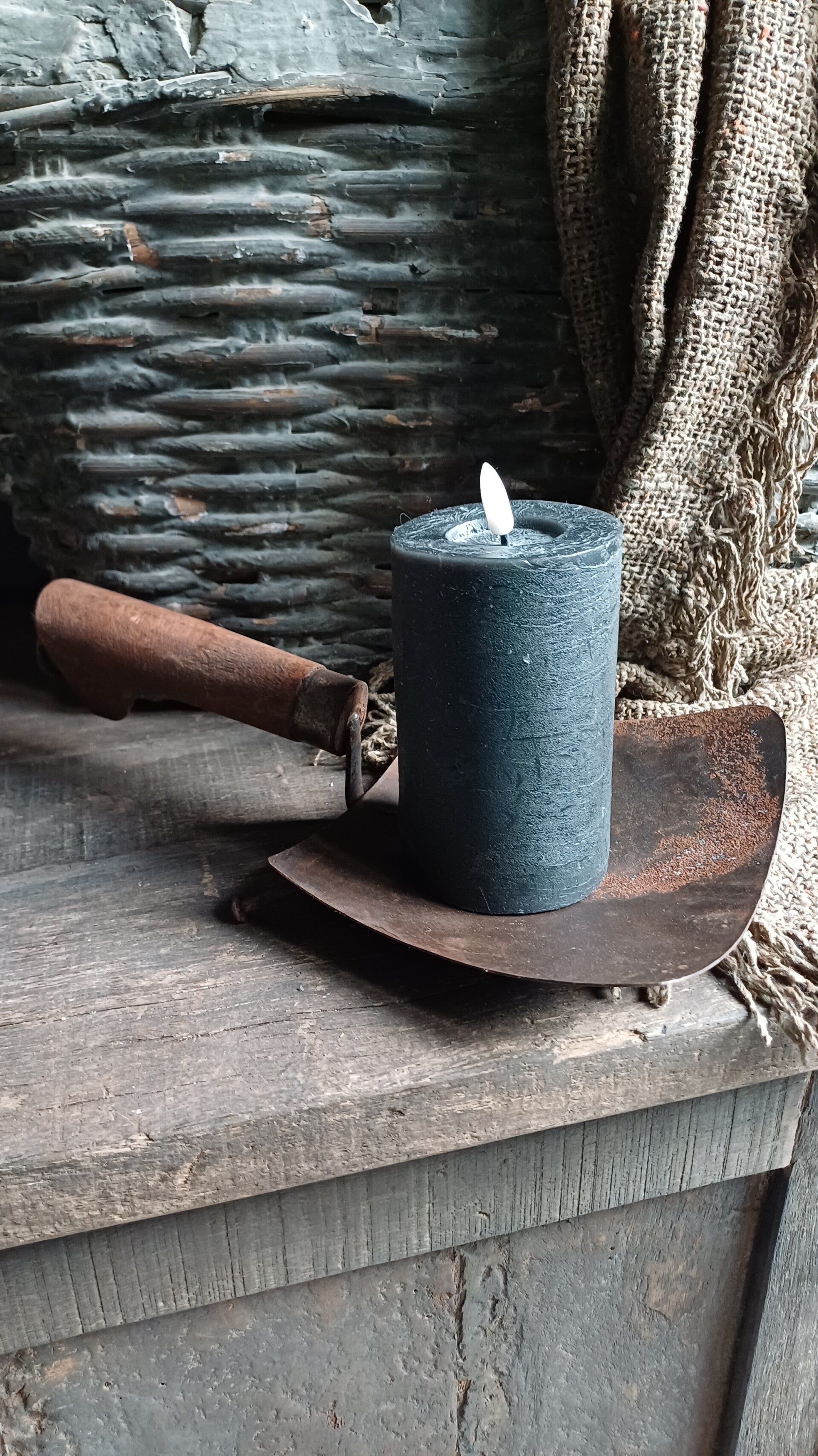 Kaarsen kandelaar schep metaal