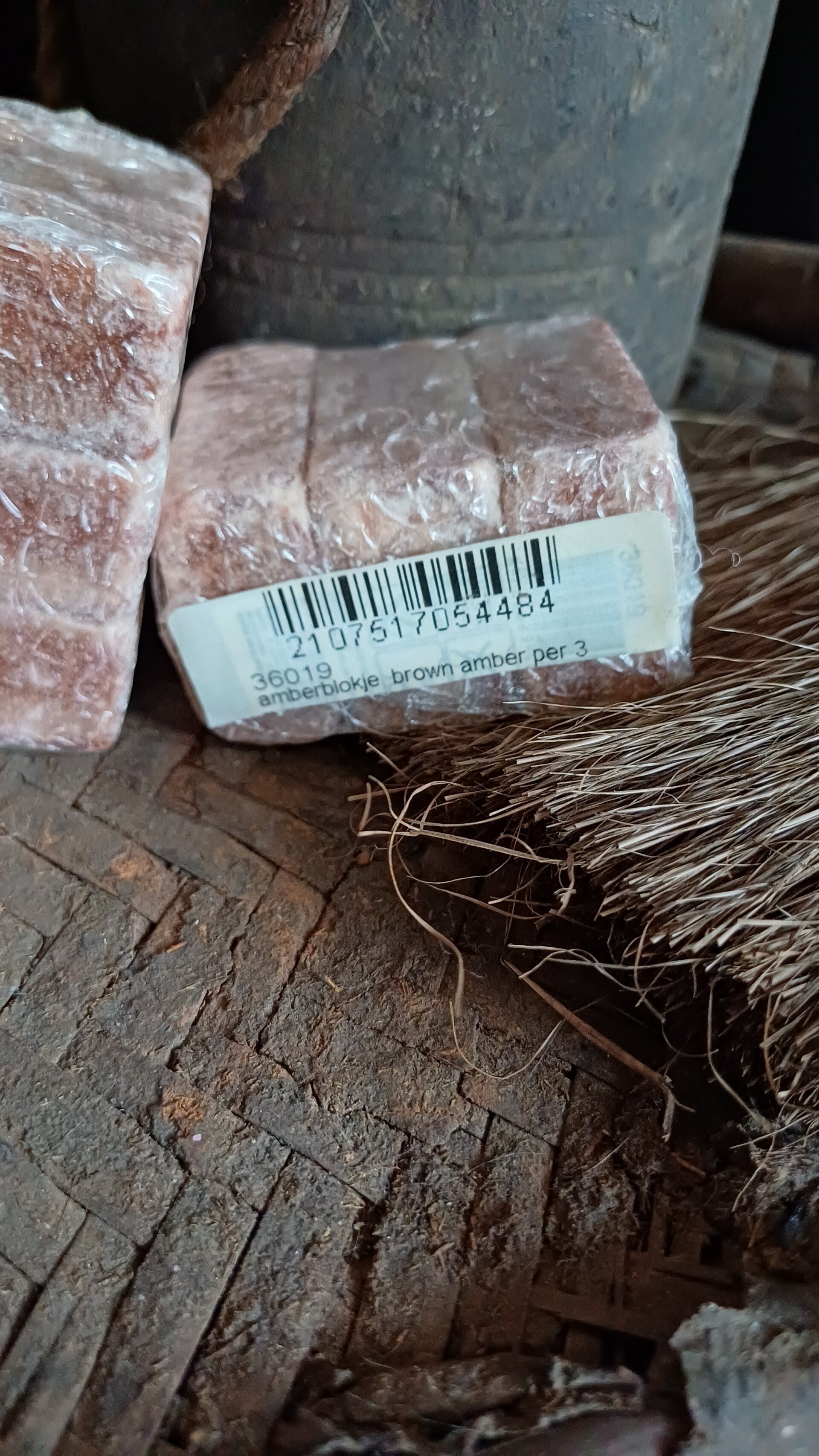 Set  3 blokjes geur brown amber