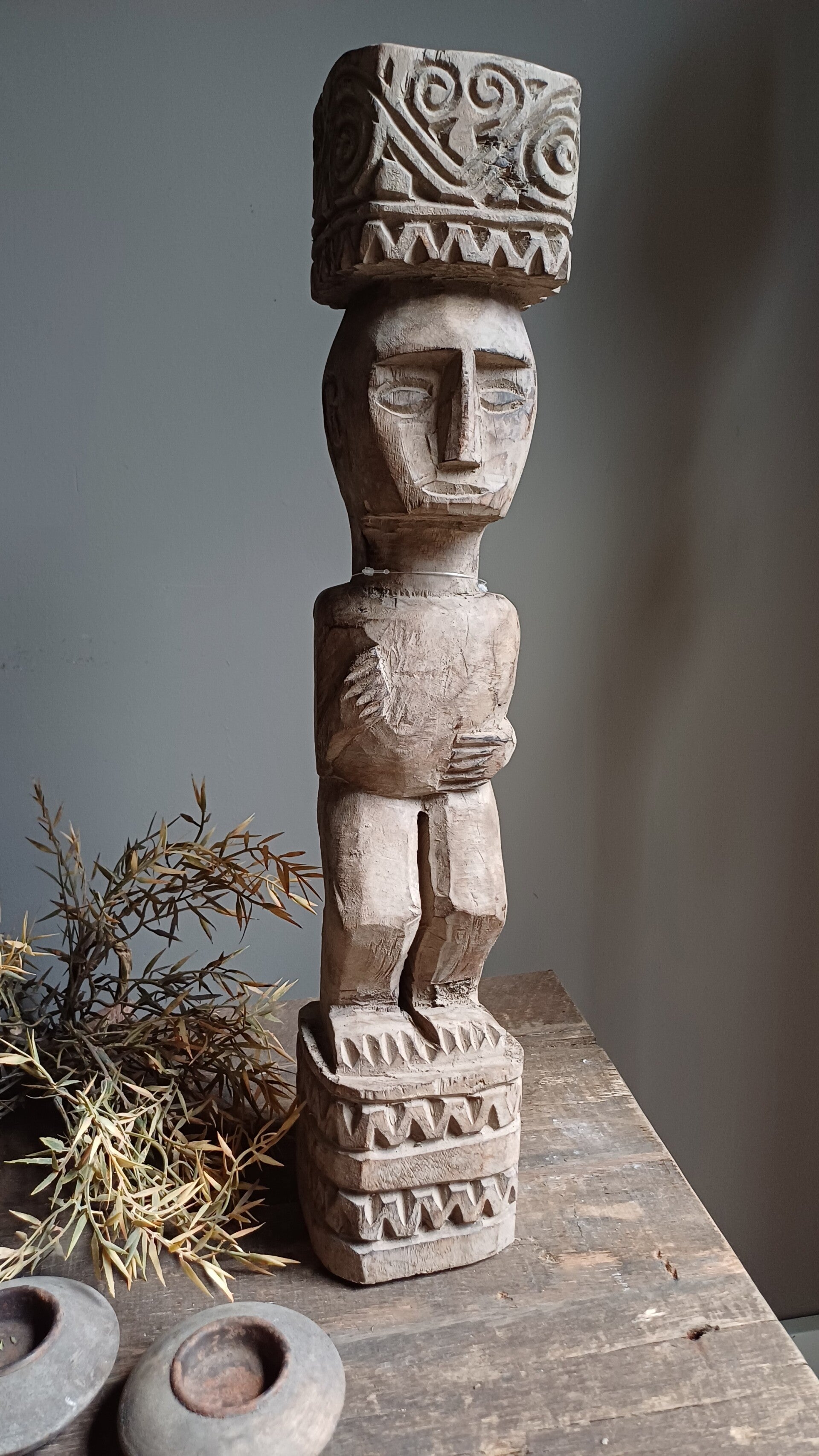 Houten man Kedungu 53,5cm hoog(2)